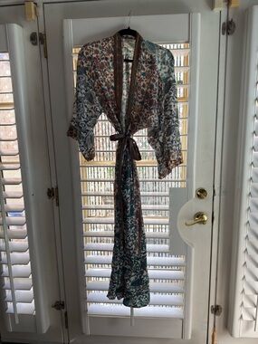 Bohemian Floral Kimono Robe - Multicolor from Karma Highway